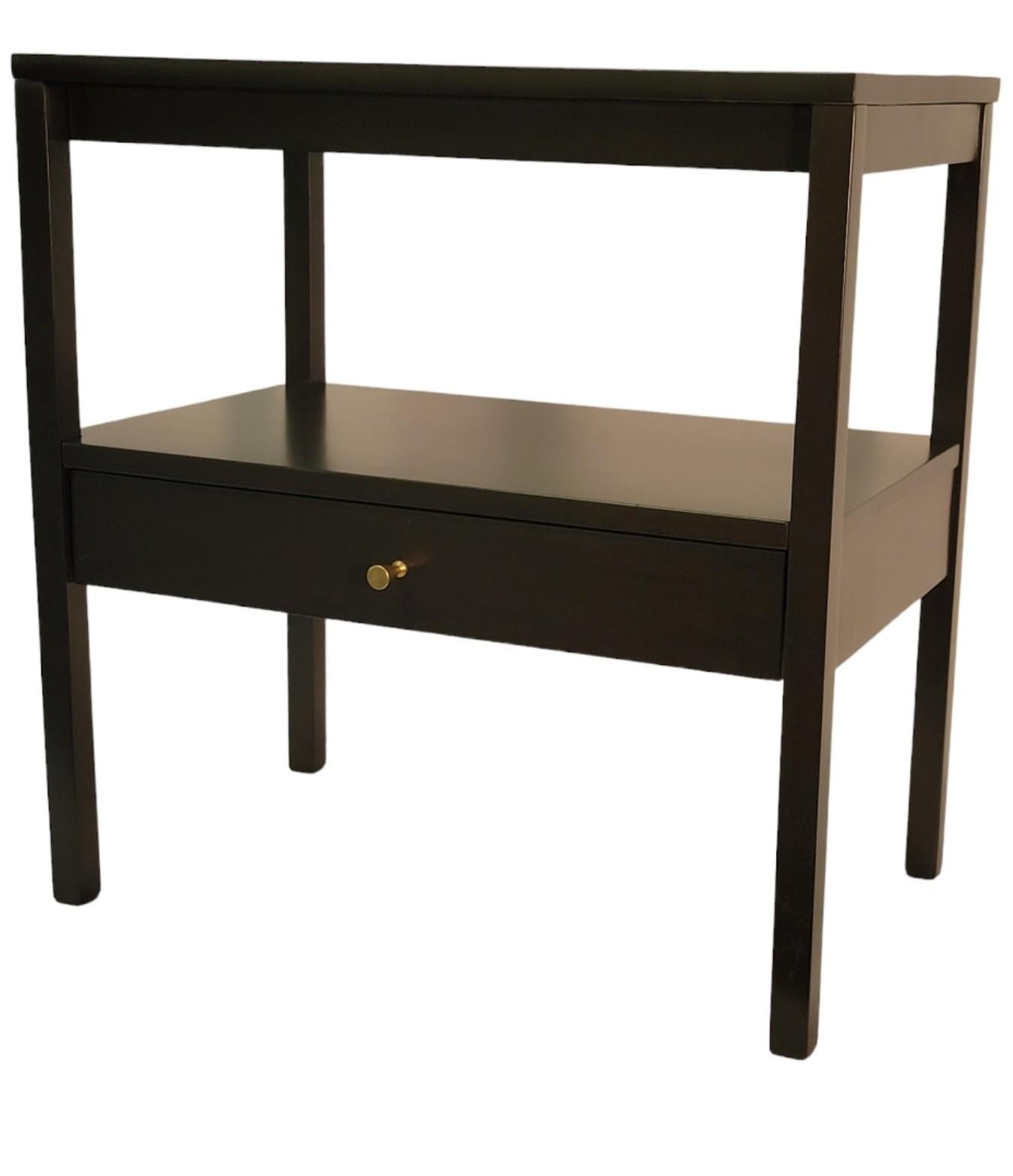 Hand-Crafted Ebonized Paul McCobb Perimeter Group by Winchendon End Tables, Pair For Sale