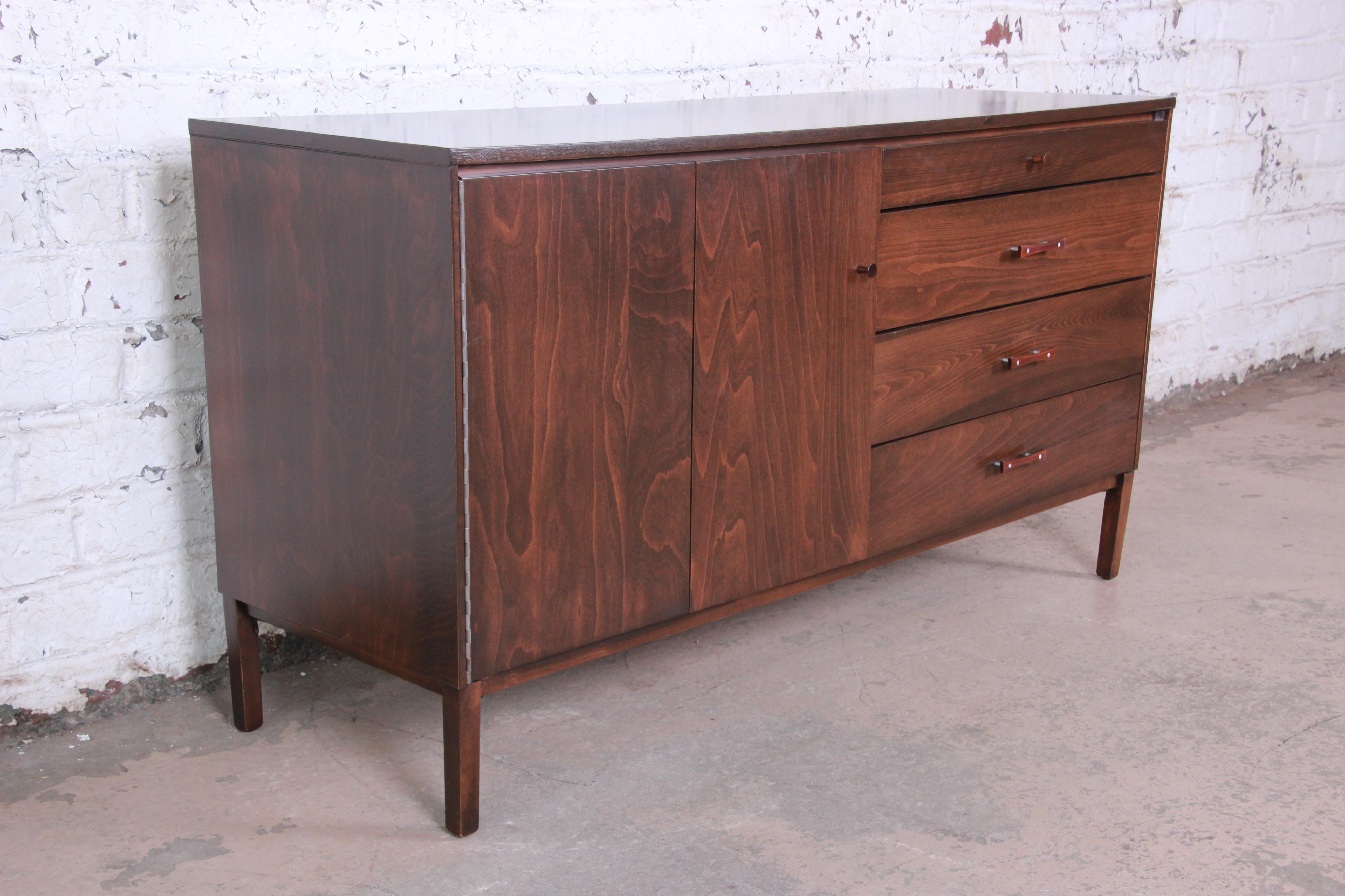 Paul McCobb Perimeter Group Credenza, Newly Refinished In Good Condition In South Bend, IN