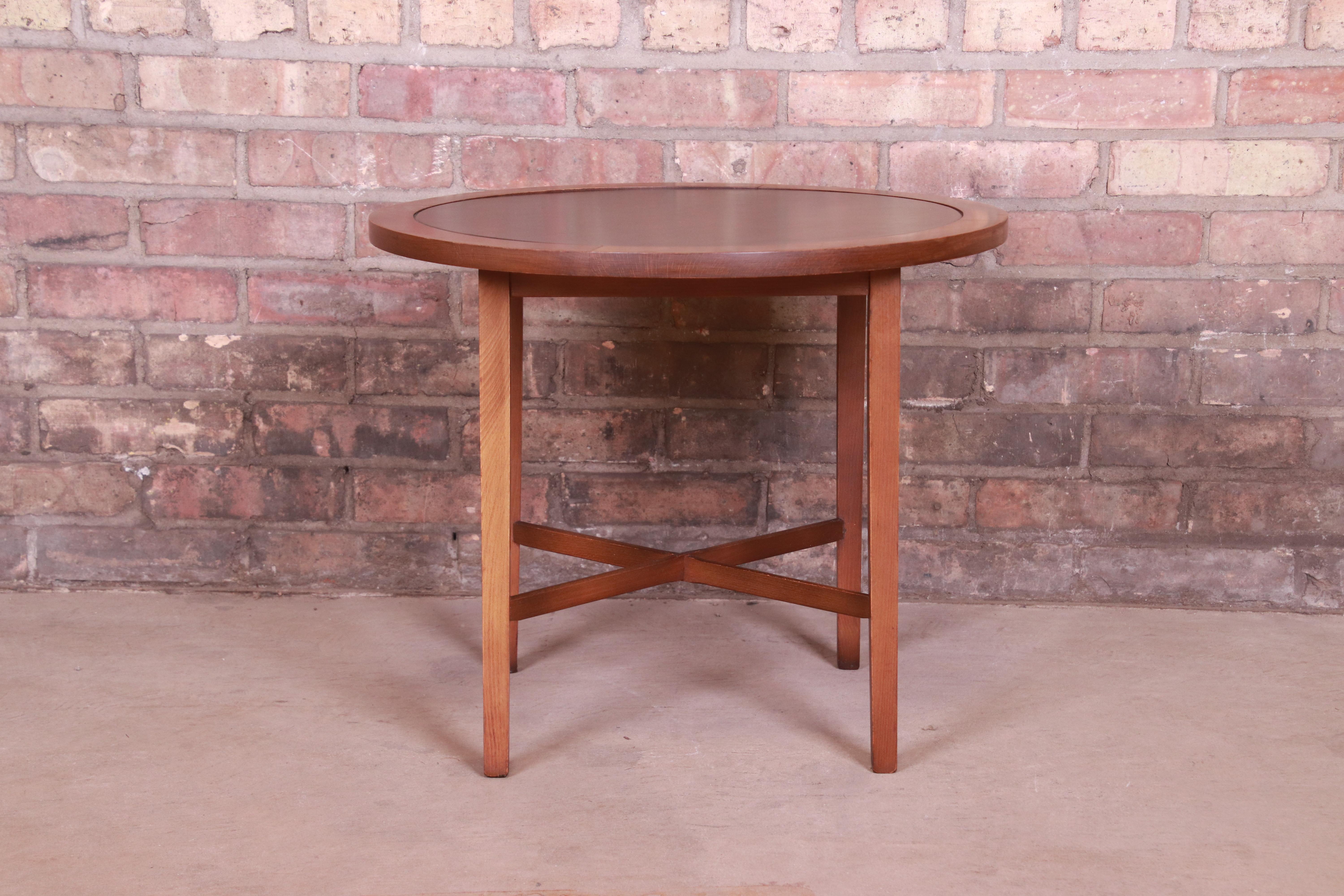 Paul McCobb Perimeter Group Leather Top Occasional Side Table, 1950s 2