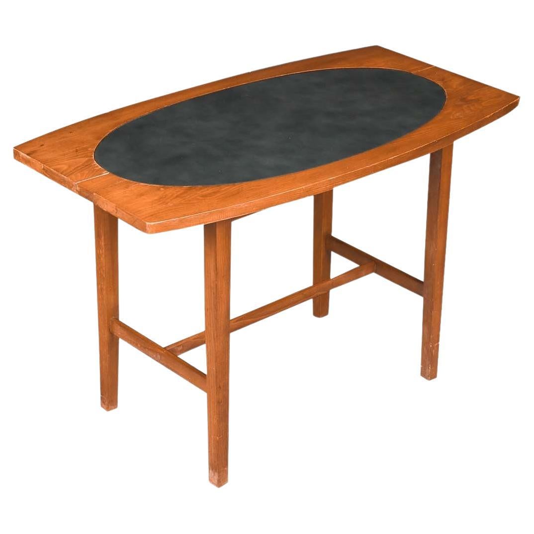 Paul McCobb Perimeter Group Walnut Leather Side Table For Sale