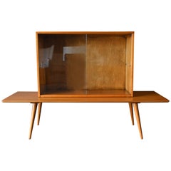 Paul McCobb Planner Group 2 Piece Modular Cabinet and Bench, 1955