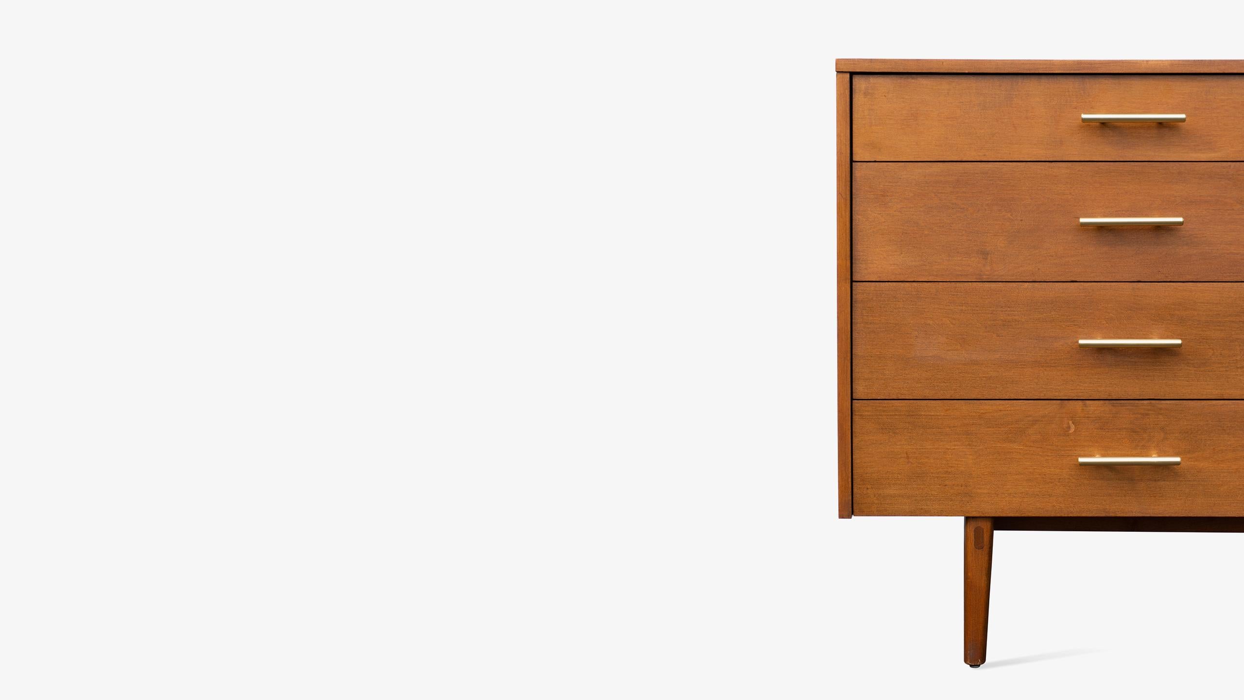 Brass Paul McCobb Planner Group 8-Drawer Dresser for Winchendon Furniture