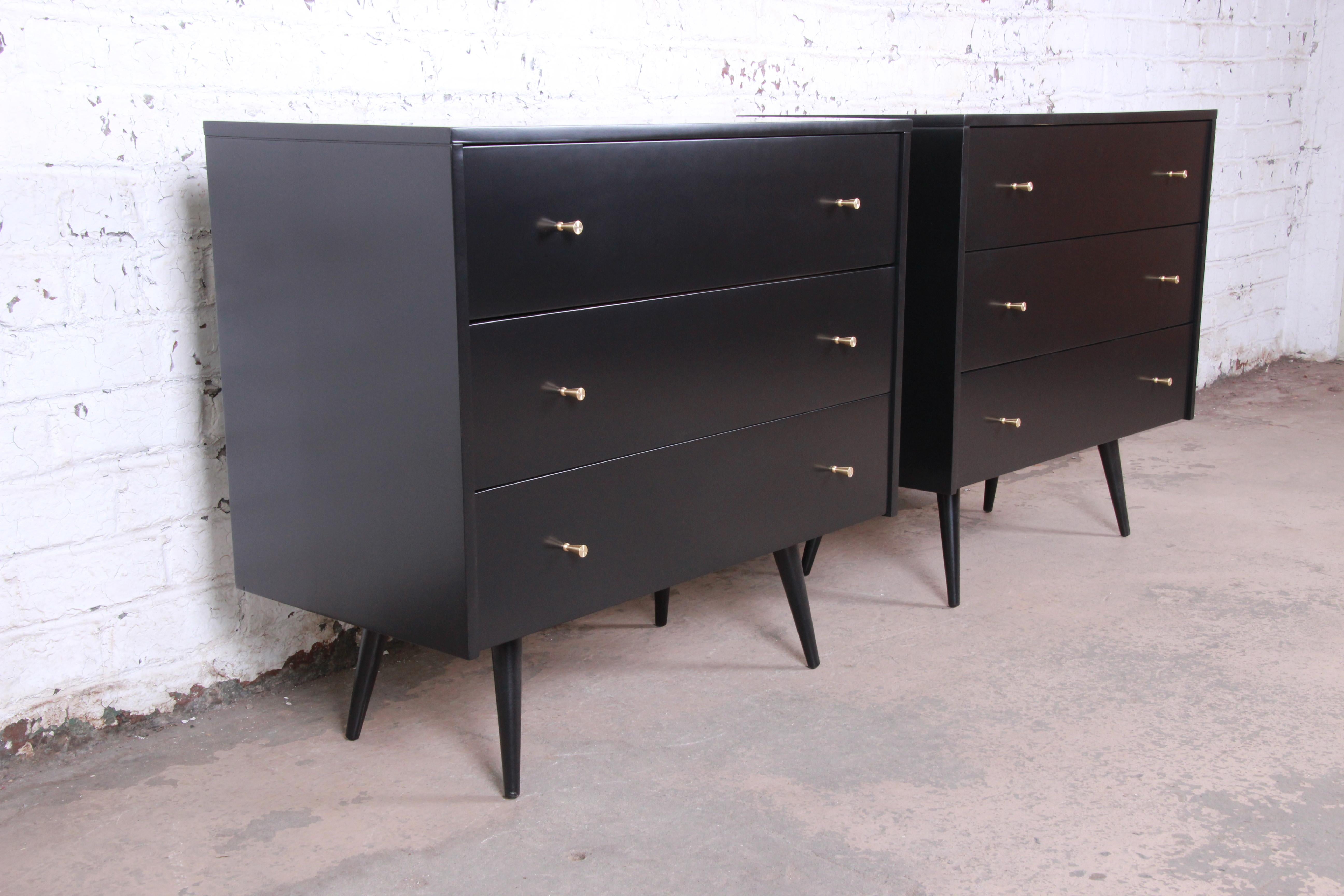 Mid-Century Modern Paul McCobb Planner Group Bachelor Chests or Large Nightstands, Newly Restored