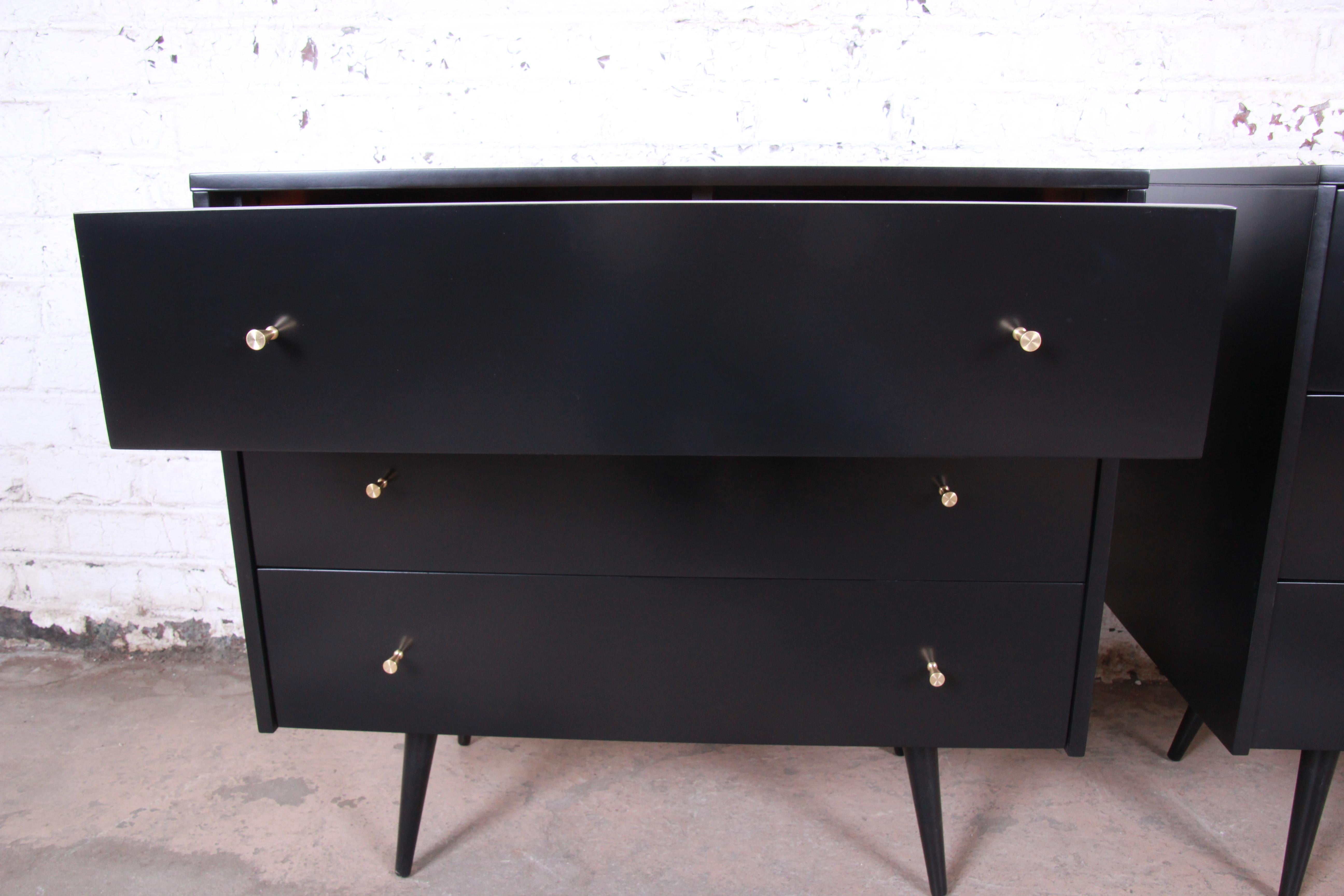 Paul McCobb Planner Group Bachelor Chests or Large Nightstands, Newly Restored In Good Condition In South Bend, IN