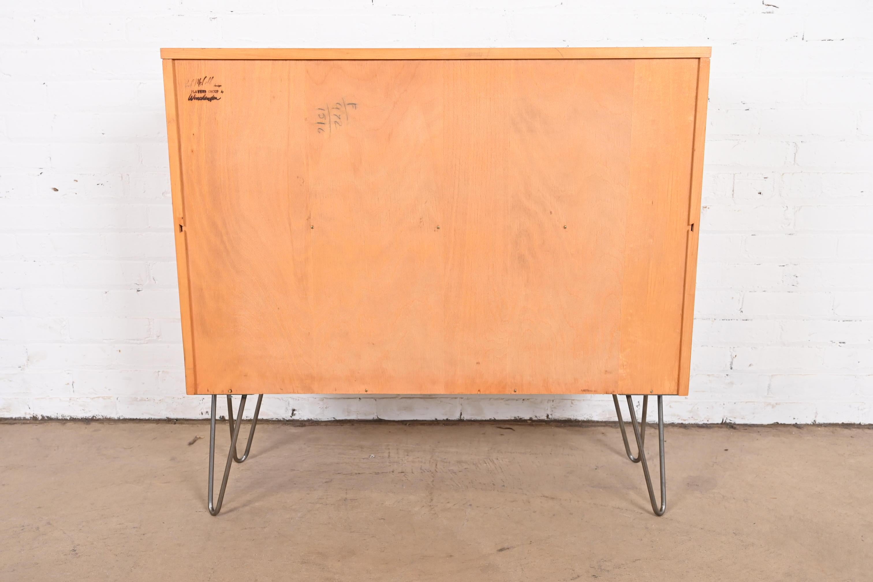 Paul McCobb Planner Group Birch Bookcase on Hairpin Legs, 1950s For Sale 3