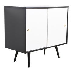 Credenza o armario para discos lacado en blanco y negro Paul McCobb Planner Group