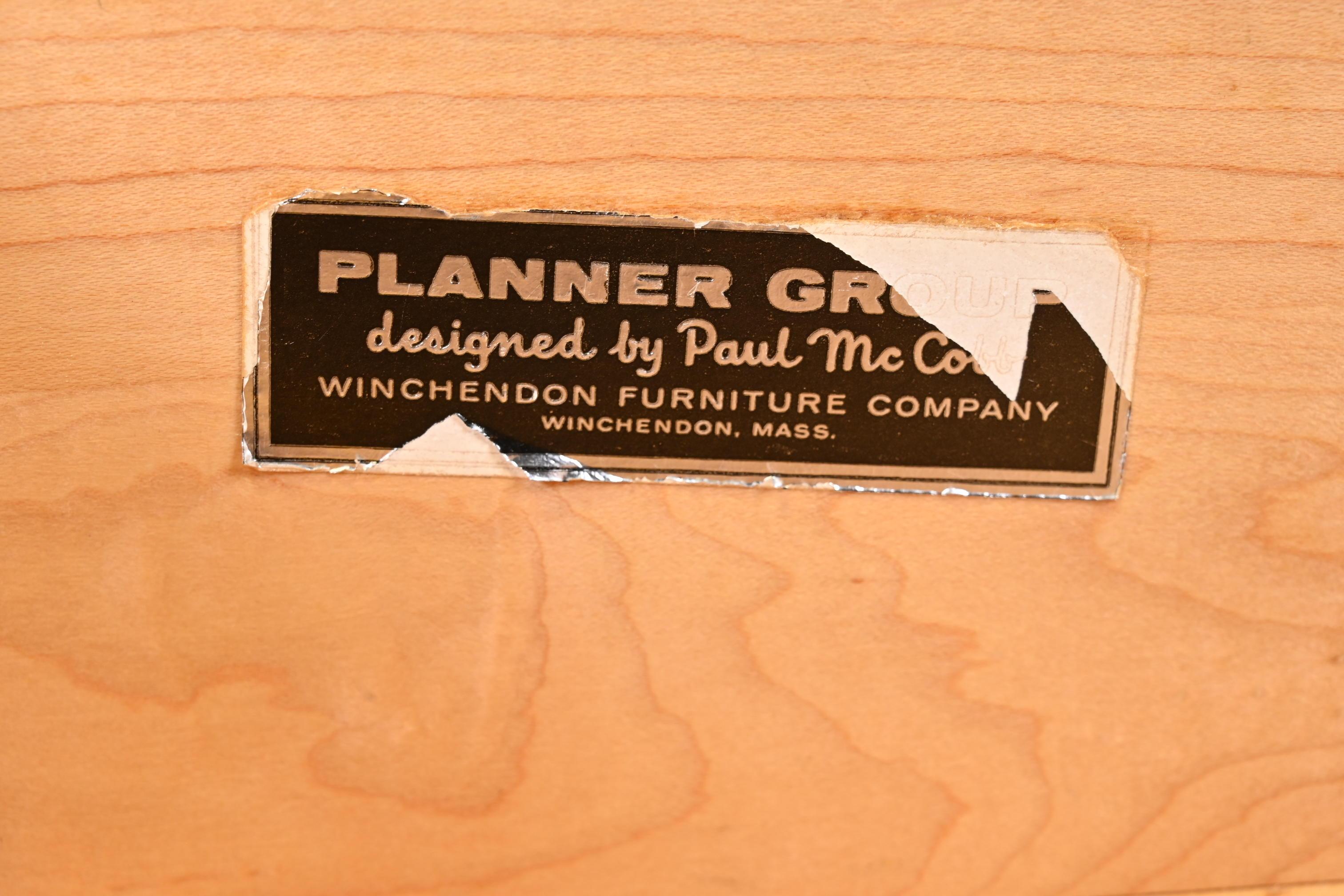 Paul McCobb Planner Group Bureau à double piédestal laqué noir et blanc, années 1950 en vente 10