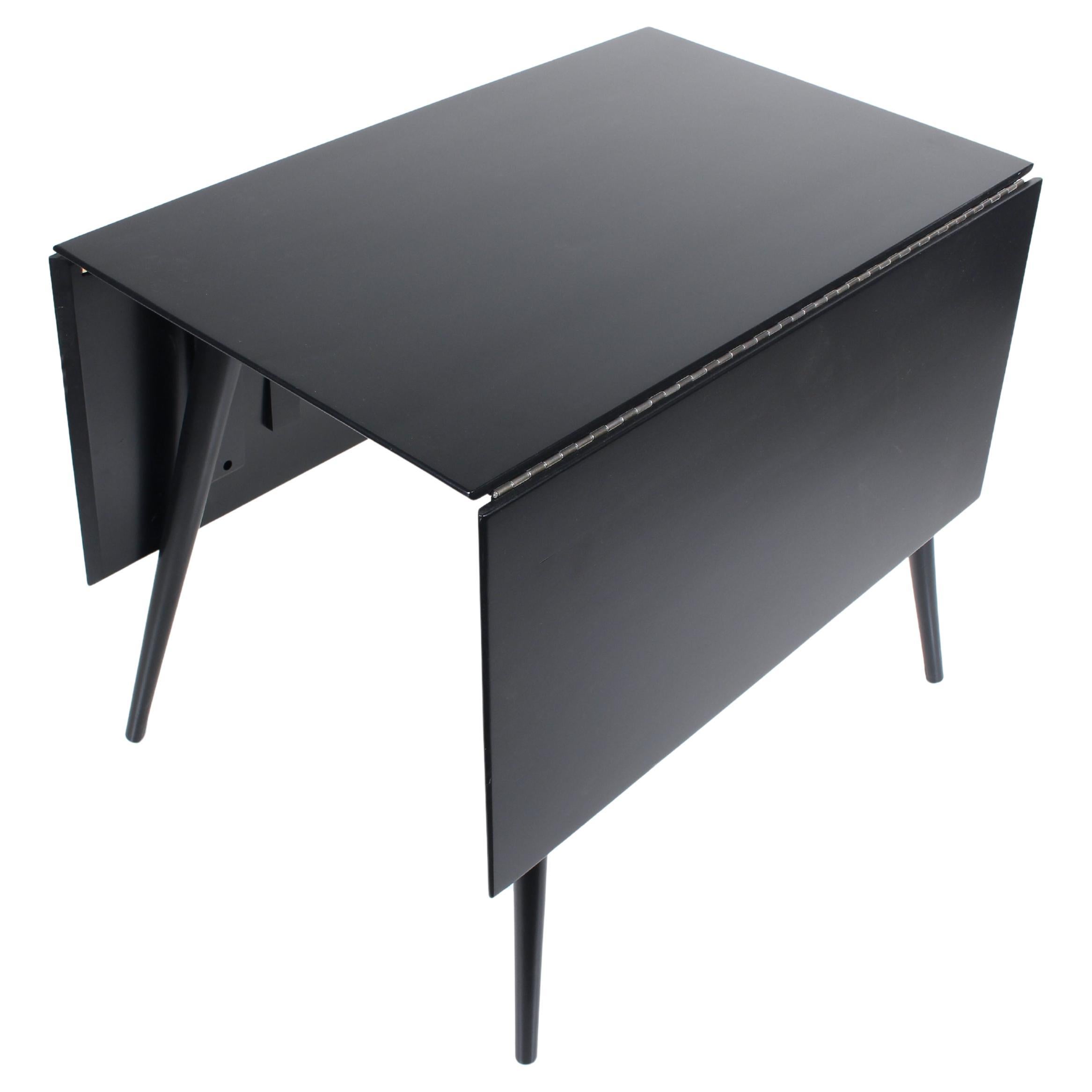 Paul McCobb Planner Group Schwarzer Drop Leaf Esstisch