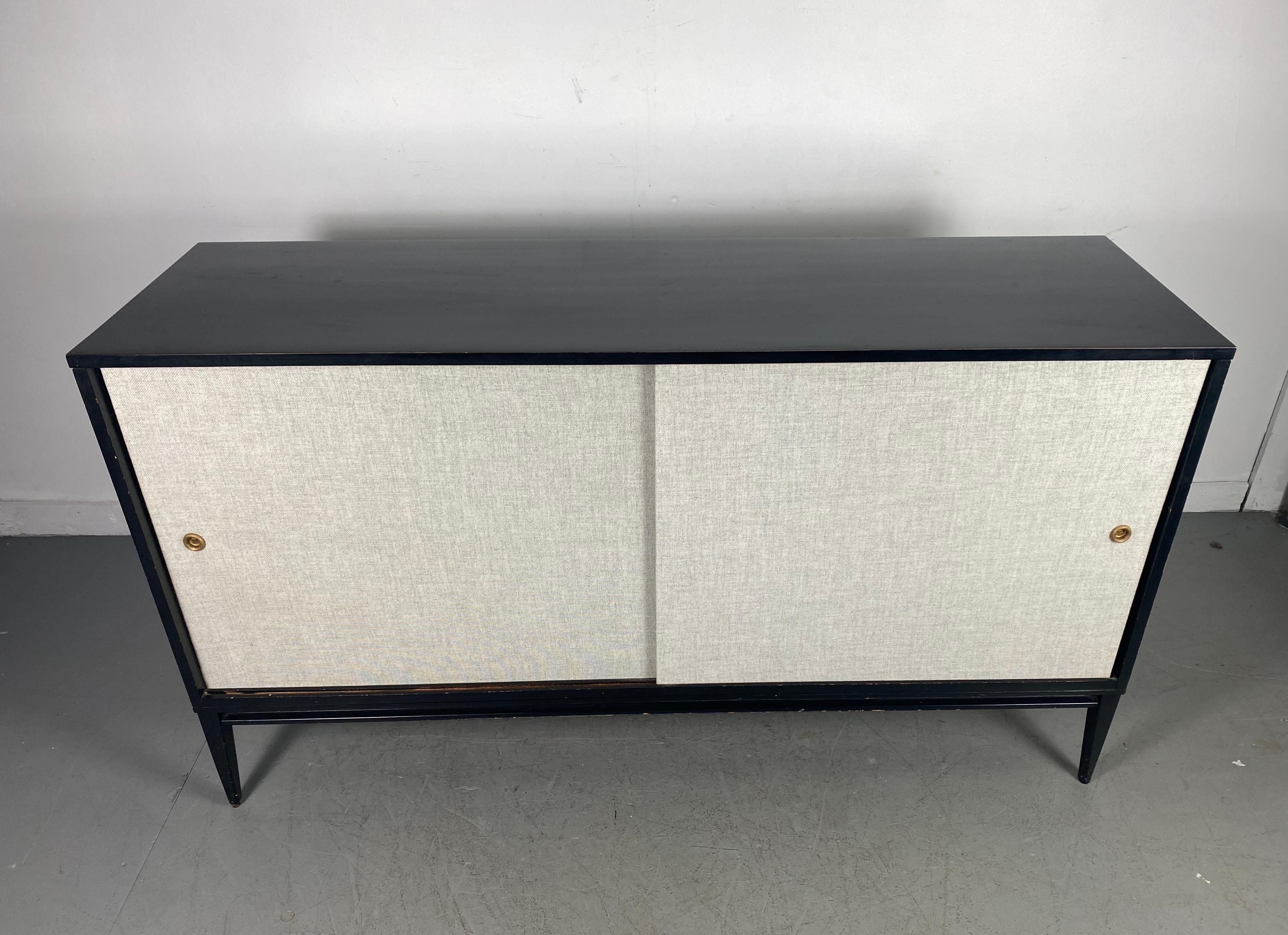 Mid-20th Century Paul McCobb / Planner Group Black Lacquer Credenza, Server