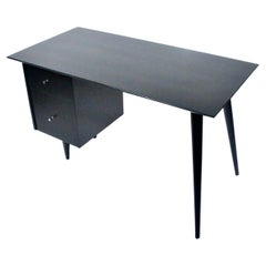 Paul McCobb Planner Group Black Lacquer Desk, 1950's