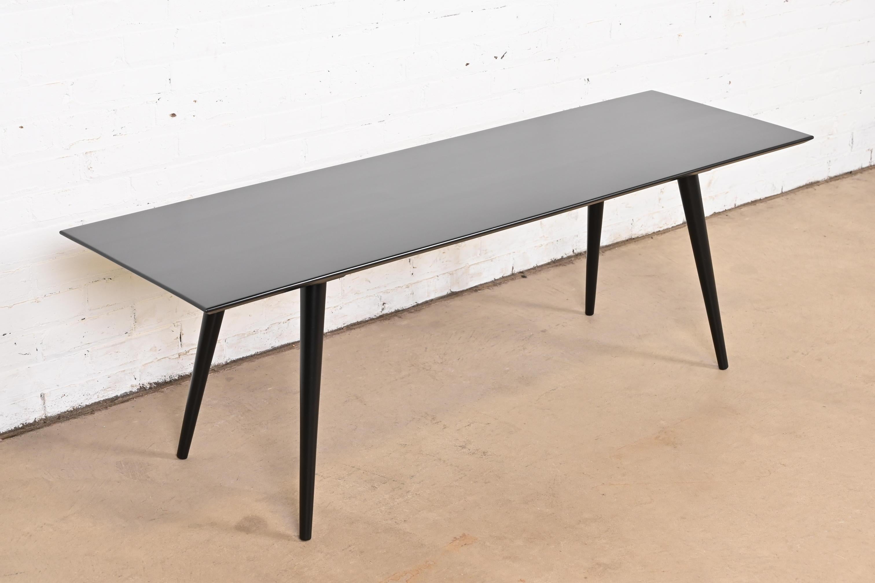 Mid-Century Modern Paul McCobb Planner Group Black Lacquered Coffee Table or Bench, Refinished For Sale