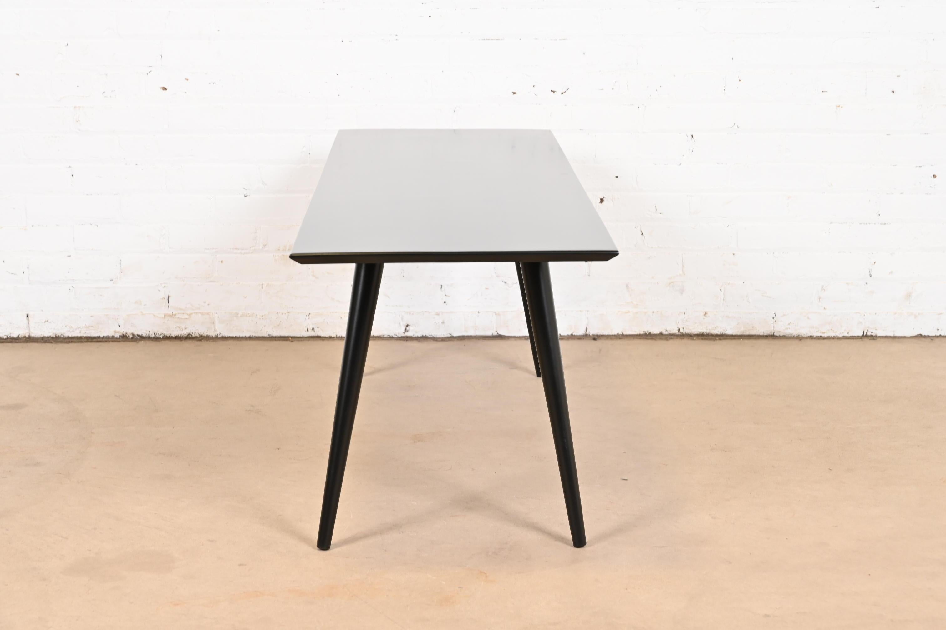 Birch Paul McCobb Planner Group Black Lacquered Coffee Table or Bench, Refinished For Sale