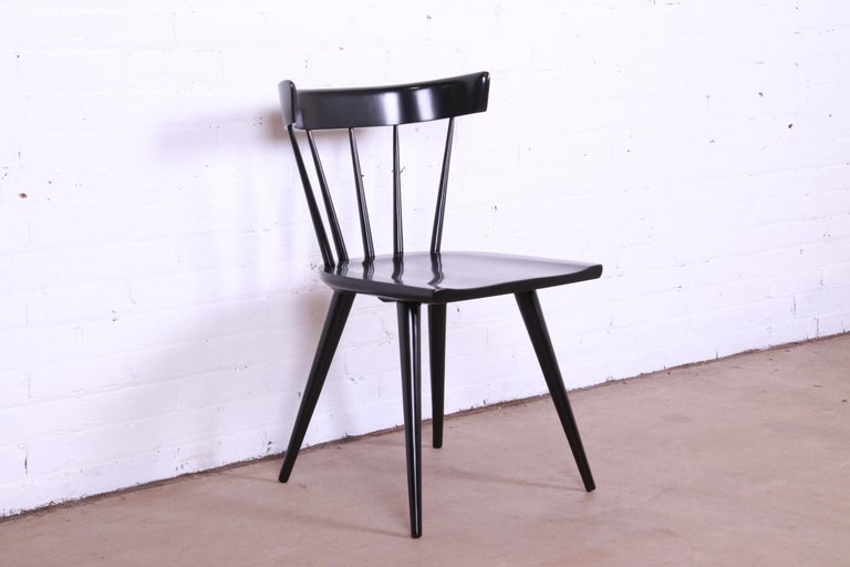Mid-20th Century Paul McCobb Planner Group Black Lacquered Dining Chairs, 15 Available For Sale