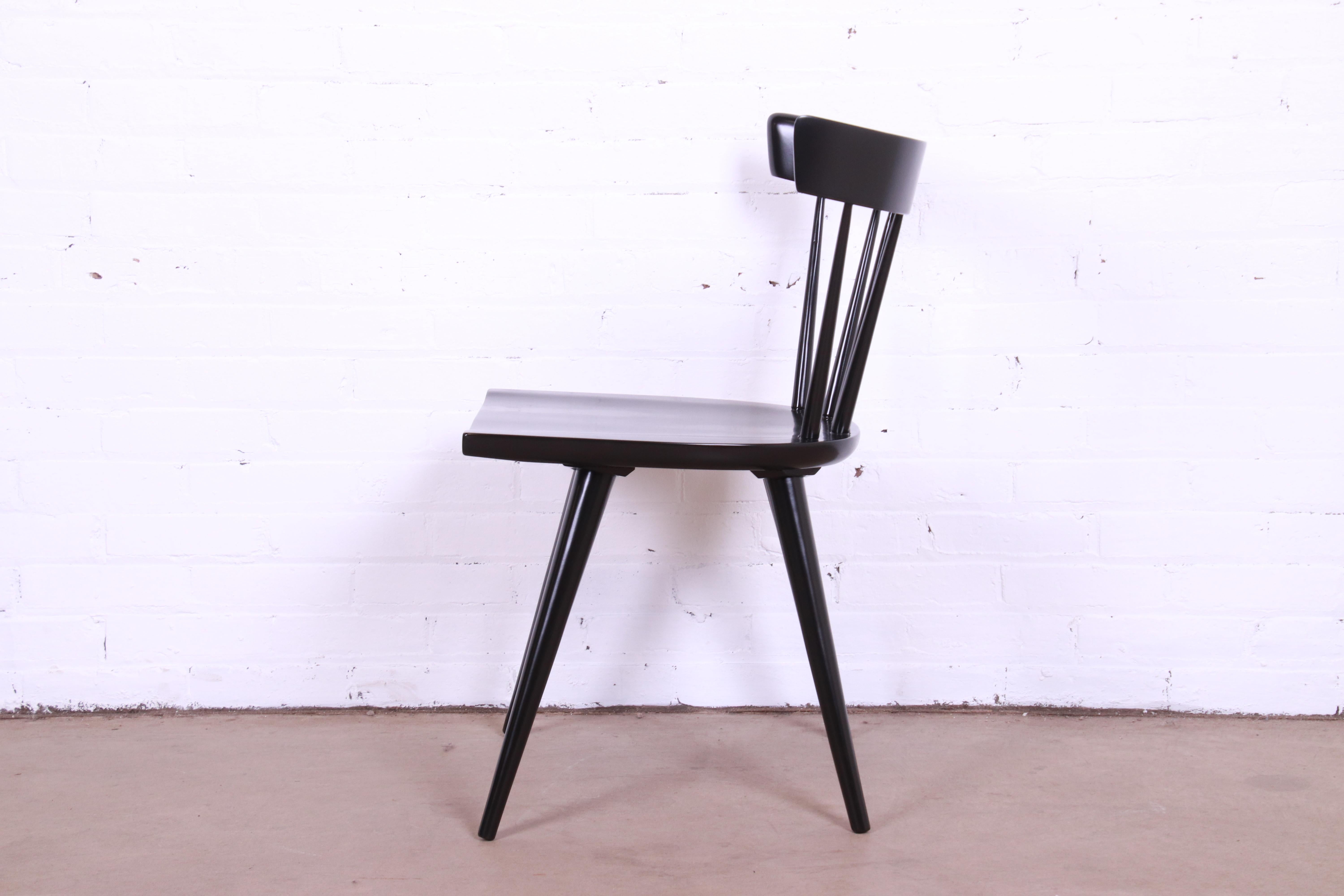 Mid-20th Century Paul McCobb Planner Group Black Lacquered Dining Chair
