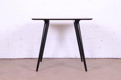 Table de salle à manger ou table de jeu en laque noire Paul McCobb Planner Group, nouvellement revernie