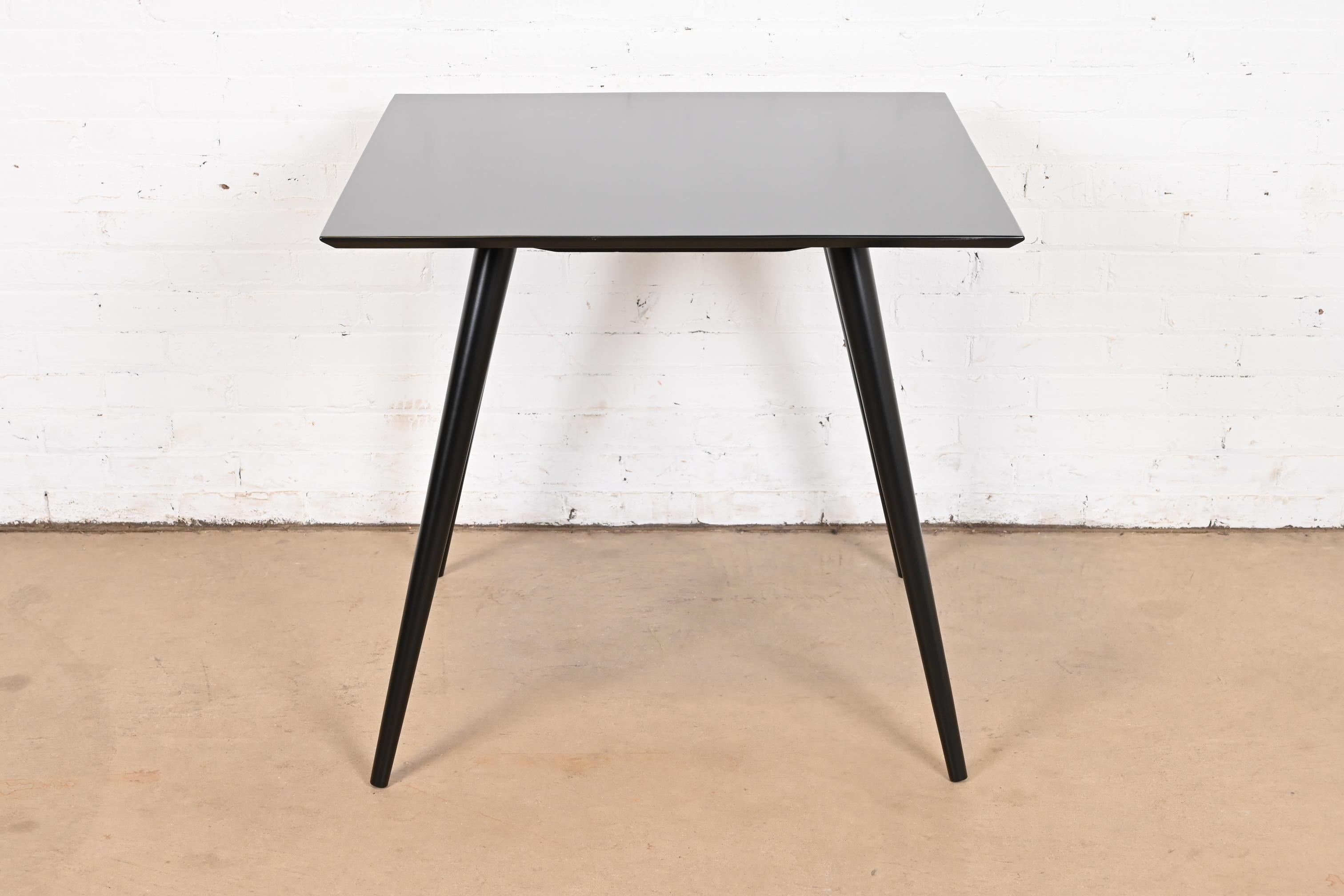 Mid-Century Modern Paul McCobb Planner Group Black Lacquered Dining or Game Table, Newly Refinished For Sale