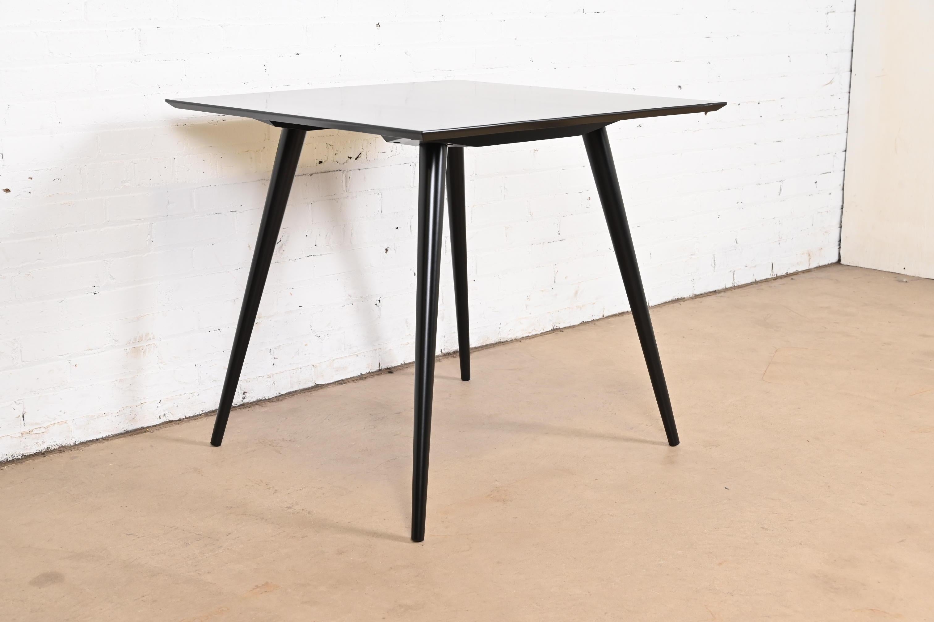 American Paul McCobb Planner Group Black Lacquered Dining or Game Table, Newly Refinished For Sale