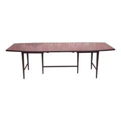 Paul McCobb Planner Group Black Lacquered Dining Table, Newly Refinished