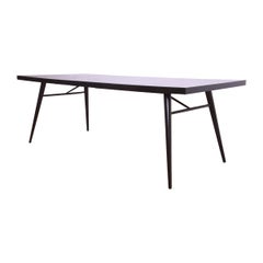 Paul McCobb Planner Group Black Lacquered Dining Table, Newly Refinished