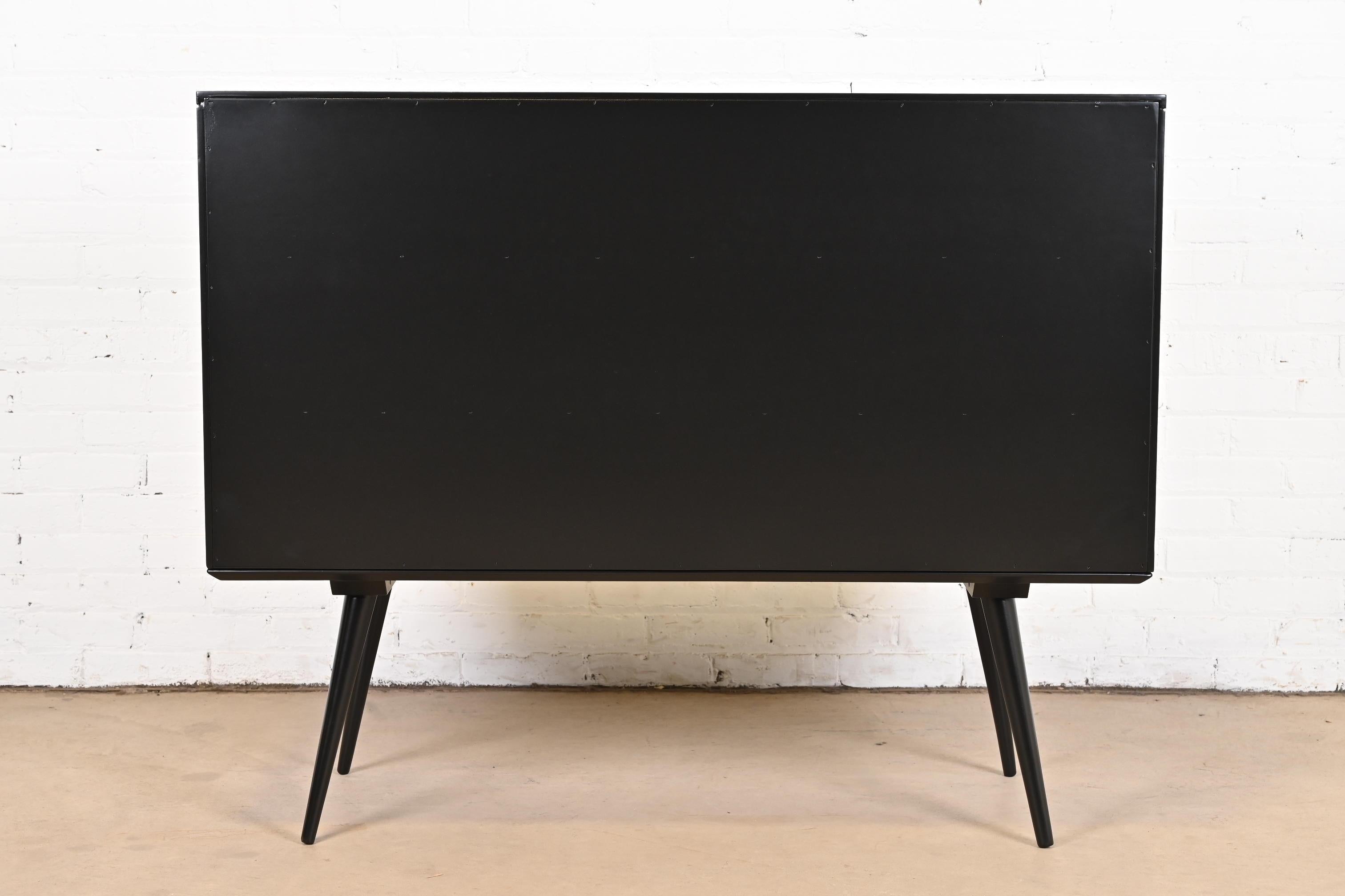 Paul McCobb Planner Group Black Lacquered Dresser or Credenza, Newly Refinished For Sale 6