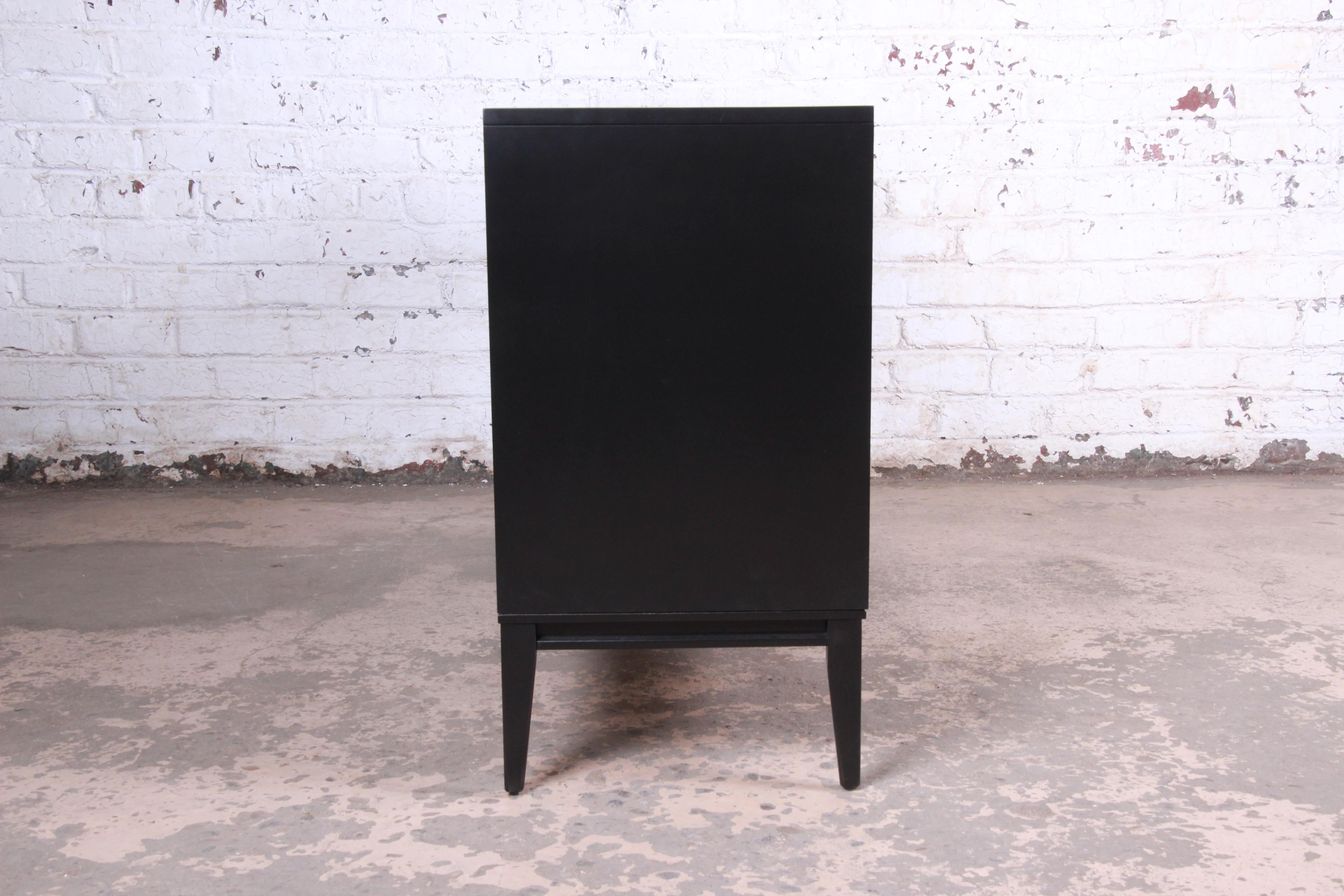 Paul McCobb Planner Group Black Lacquered Dresser or Credenza, Newly Restored 5