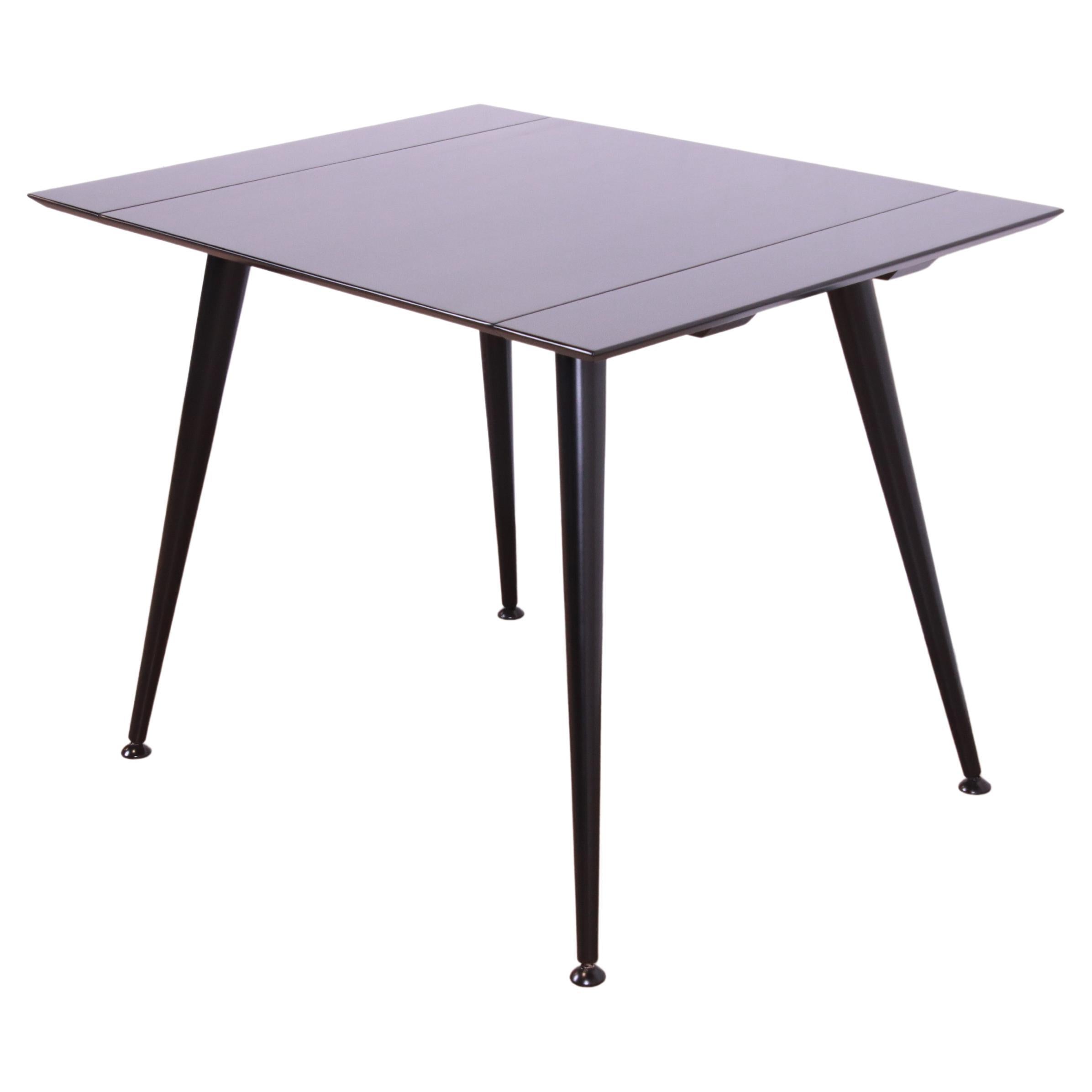 Paul McCobb Planner Group Black Lacquered Extension Dinette Table, Refinished