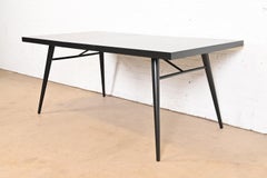 Table de salle à manger à rallonge laquée noire Paul McCobb Planner Group, revernie