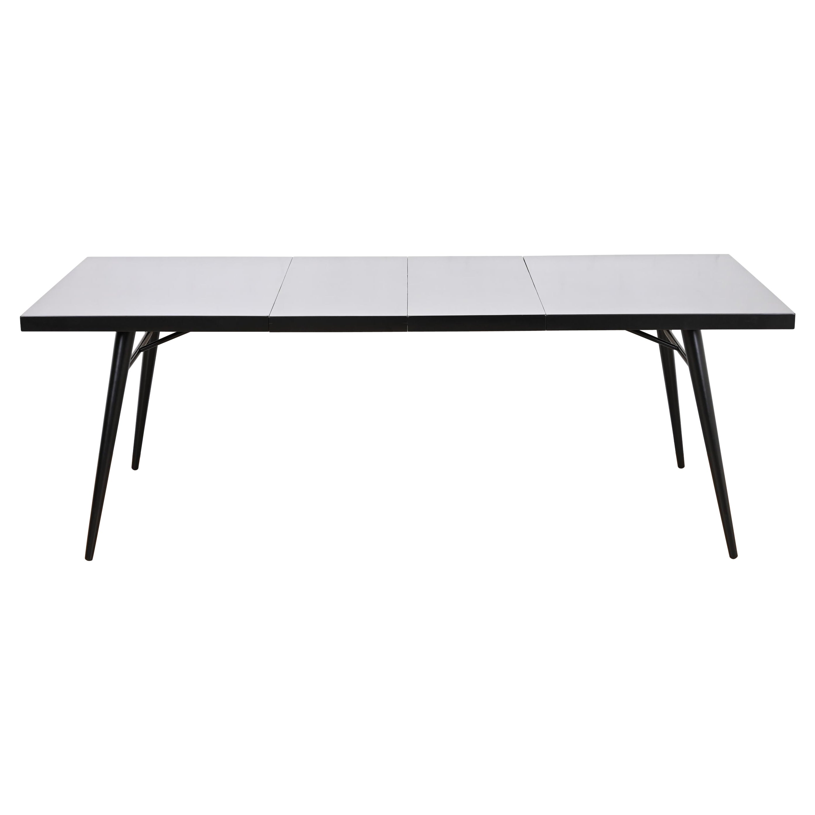 Paul McCobb Planner Group Black Lacquered Extension Dining Table, Refinished For Sale