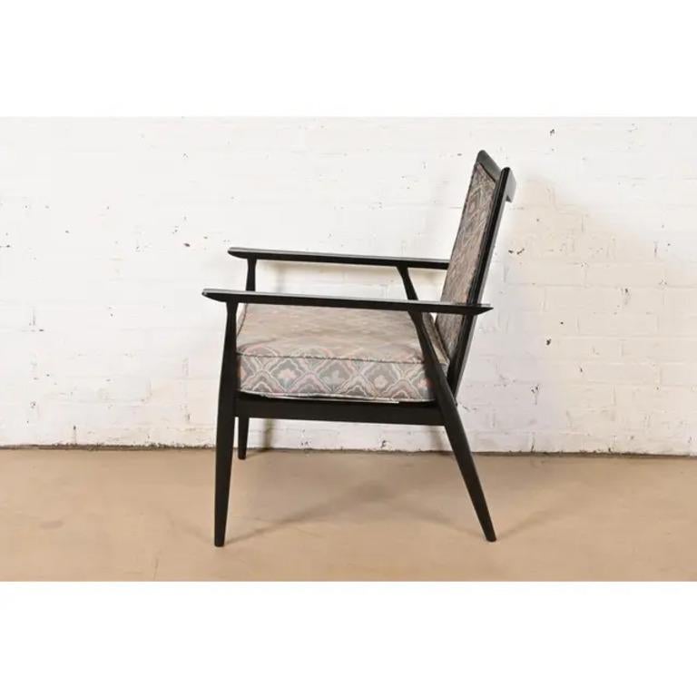Paul McCobb Planner Group Black Lacquered Lounge Chair, 1950s For Sale 3