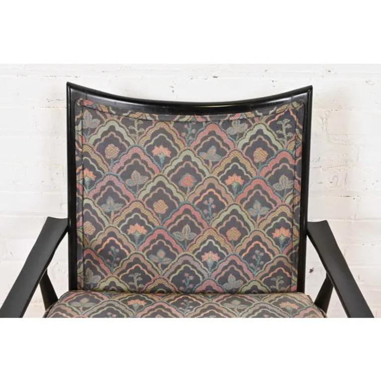 Mid-20th Century Paul McCobb Planner Group Black Lacquered Lounge Chair, 1950s For Sale
