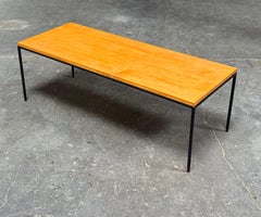 Paul McCobb Planner Group Coffee Table / Bench Maple w/ Iron Base
