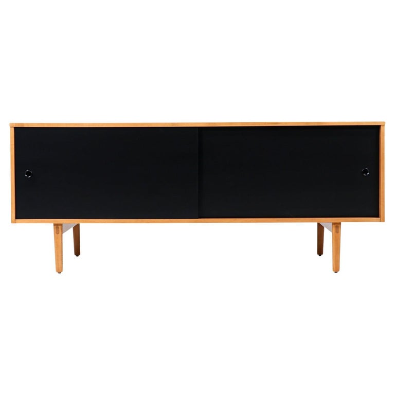 Paul McCobb "Planner Group" Credenza with Black Doors for Winchendon Furniture 