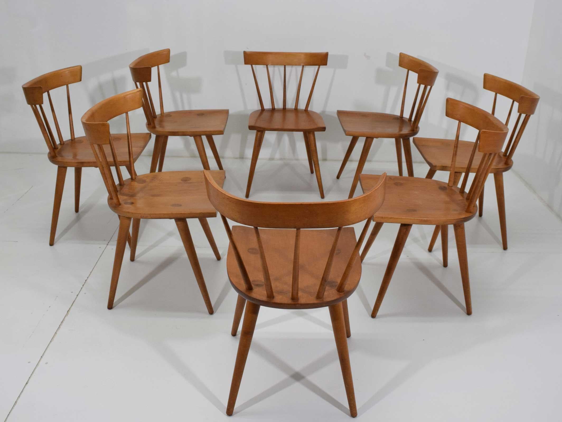 Maple Paul McCobb Planner Group Dining Chairs, Set of Eight, 1950s