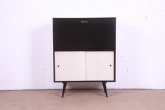 Paul McCobb Planner Group Drop Front Desk with Sliding Door Credenza, Refinished