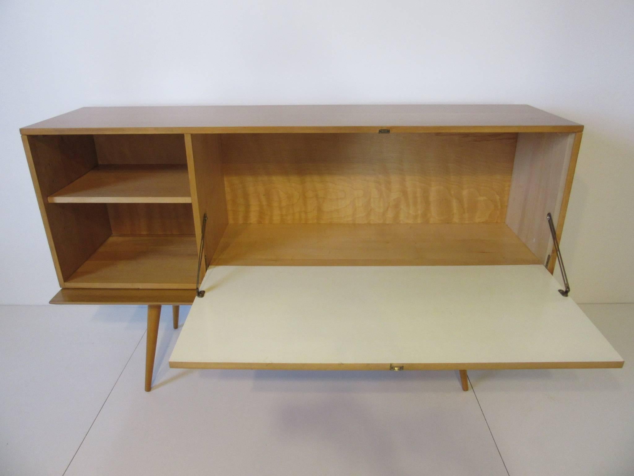 20th Century Paul McCobb Planner Group Drop Front Platform Cabinet or Credenza