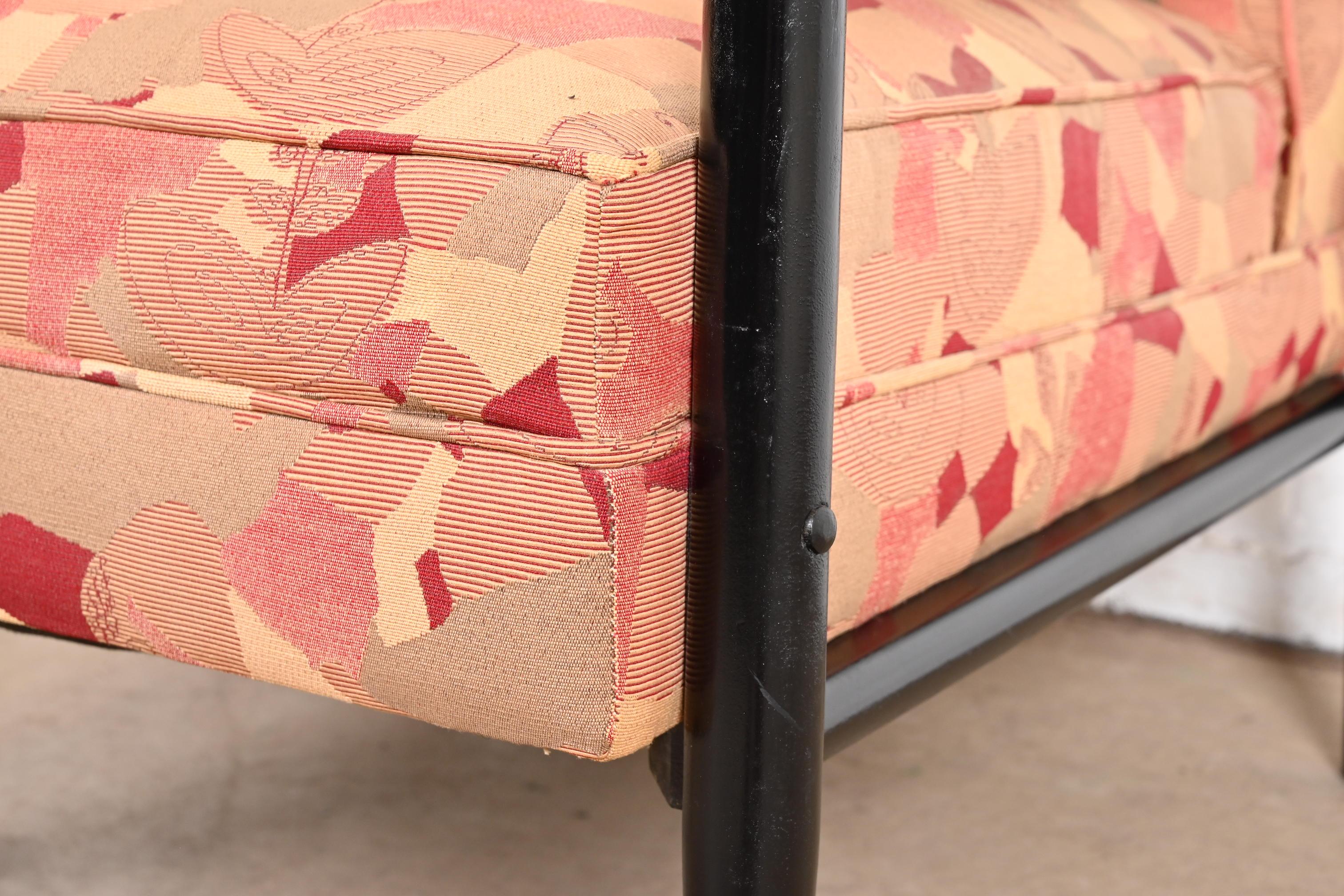 Paul McCobb Planner Group Ebonized and Upholstered His and Hers Lounge Chairs 5