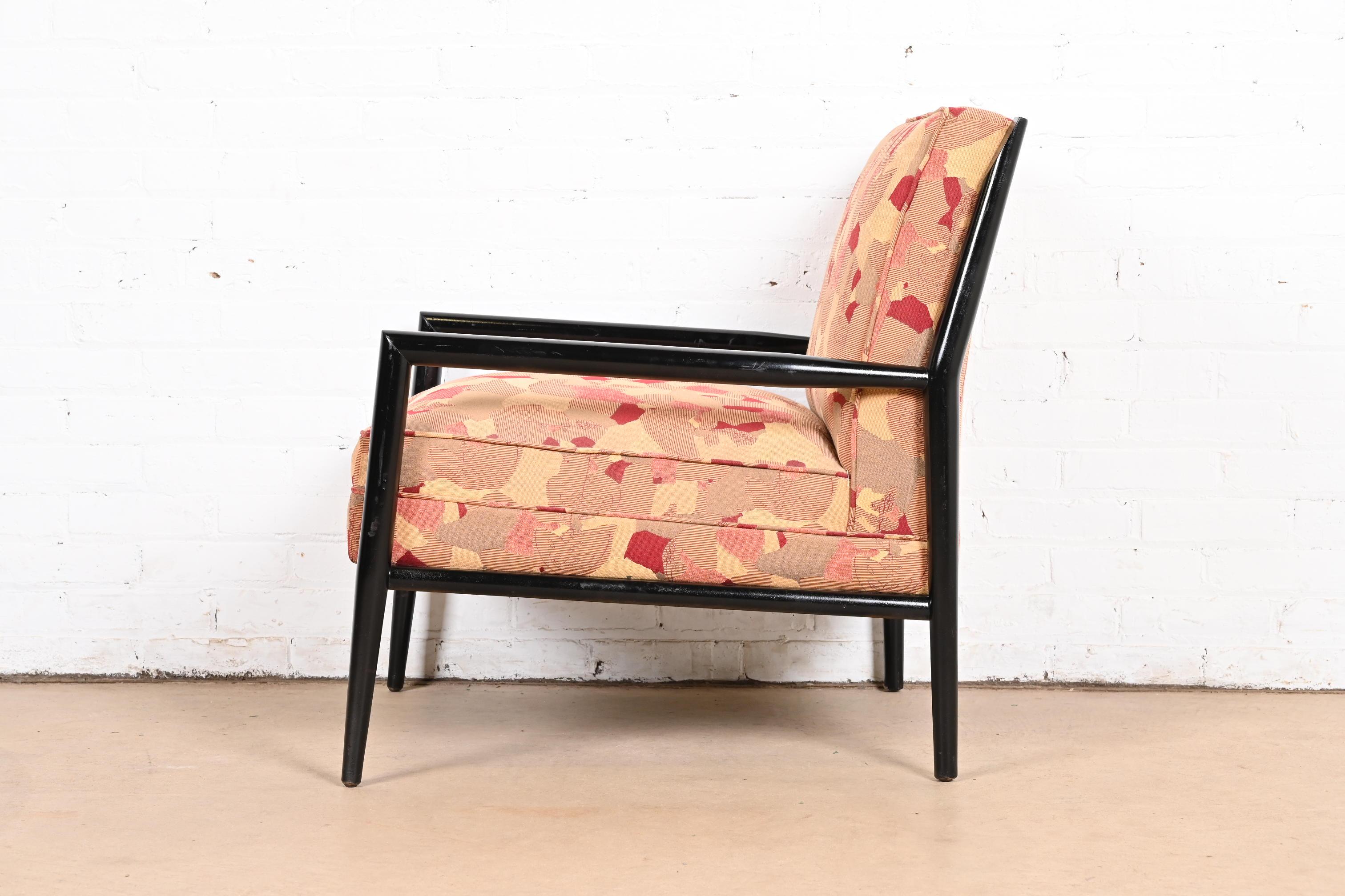 Paul McCobb Planner Group Ebonized and Upholstered Lounge Chair, 1950s 3