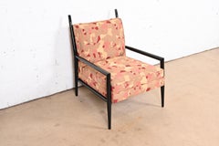 Paul McCobb Planner Group Ebonized and Upholstered Lounge Chair, 1950s