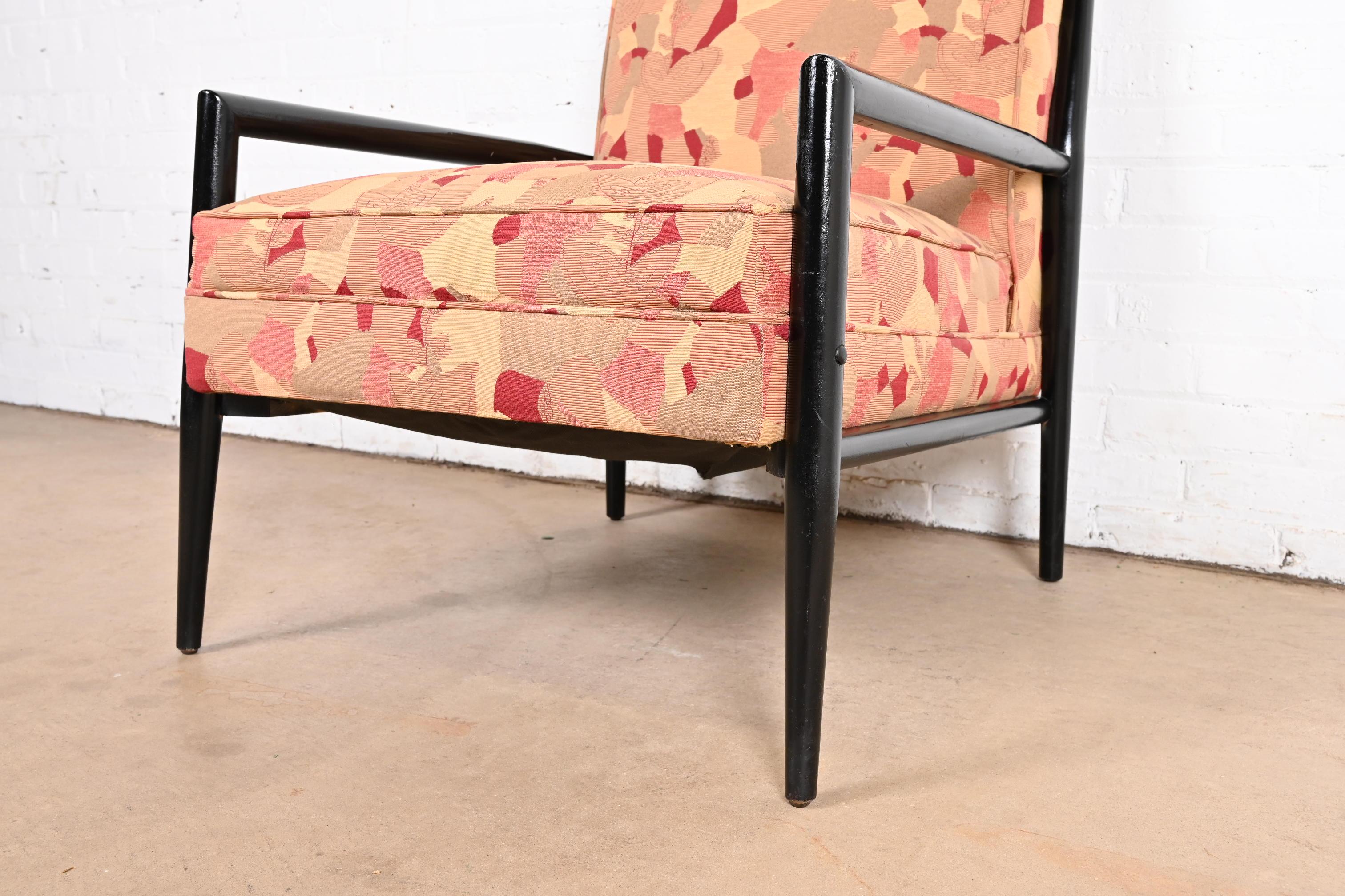 Silla de salón ebonizada y tapizada, Paul McCobb Planner Group, años 50 Tapicería en venta