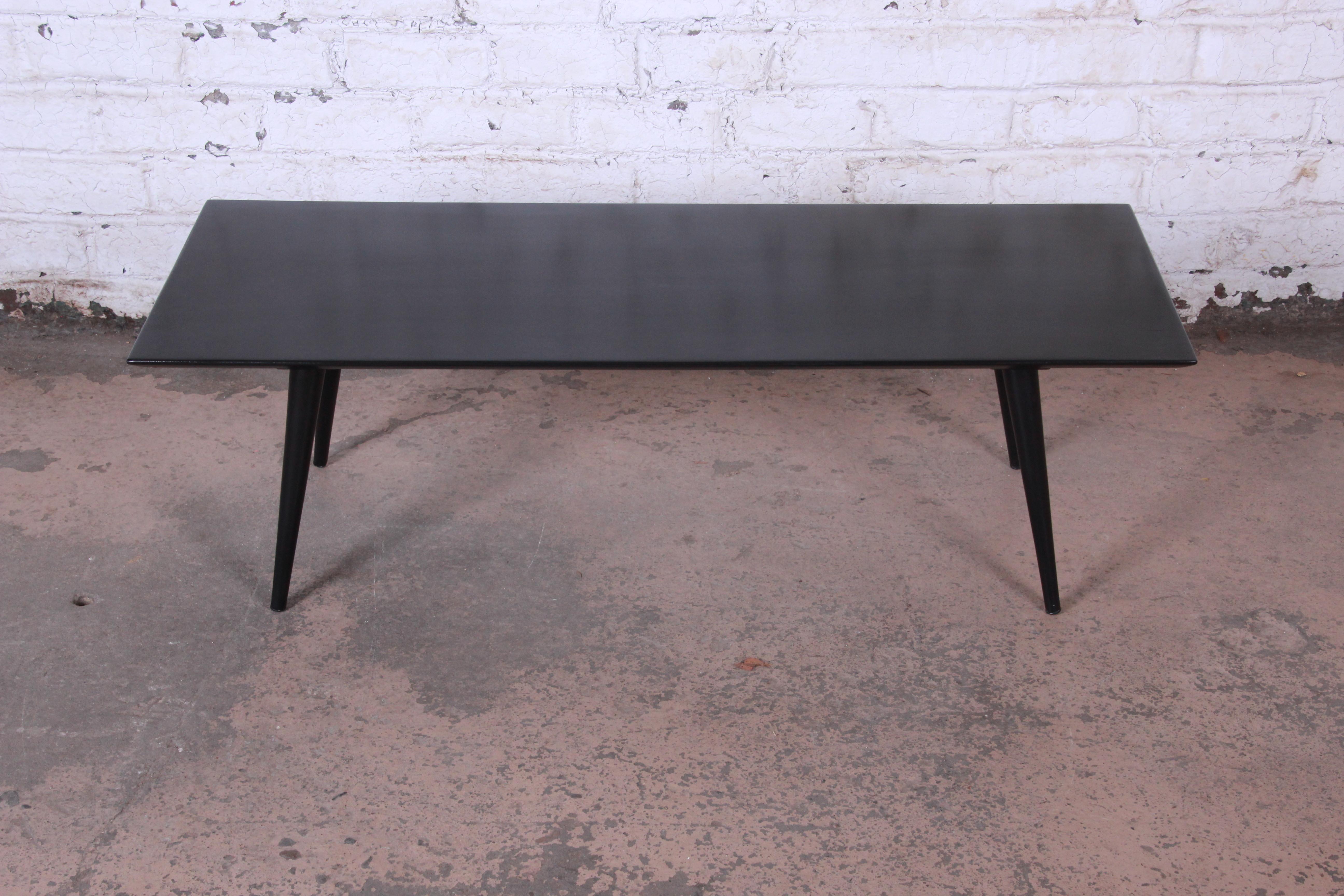 Mid-Century Modern Paul McCobb Planner Group Ebonized Coffee Table, Newly Refinished