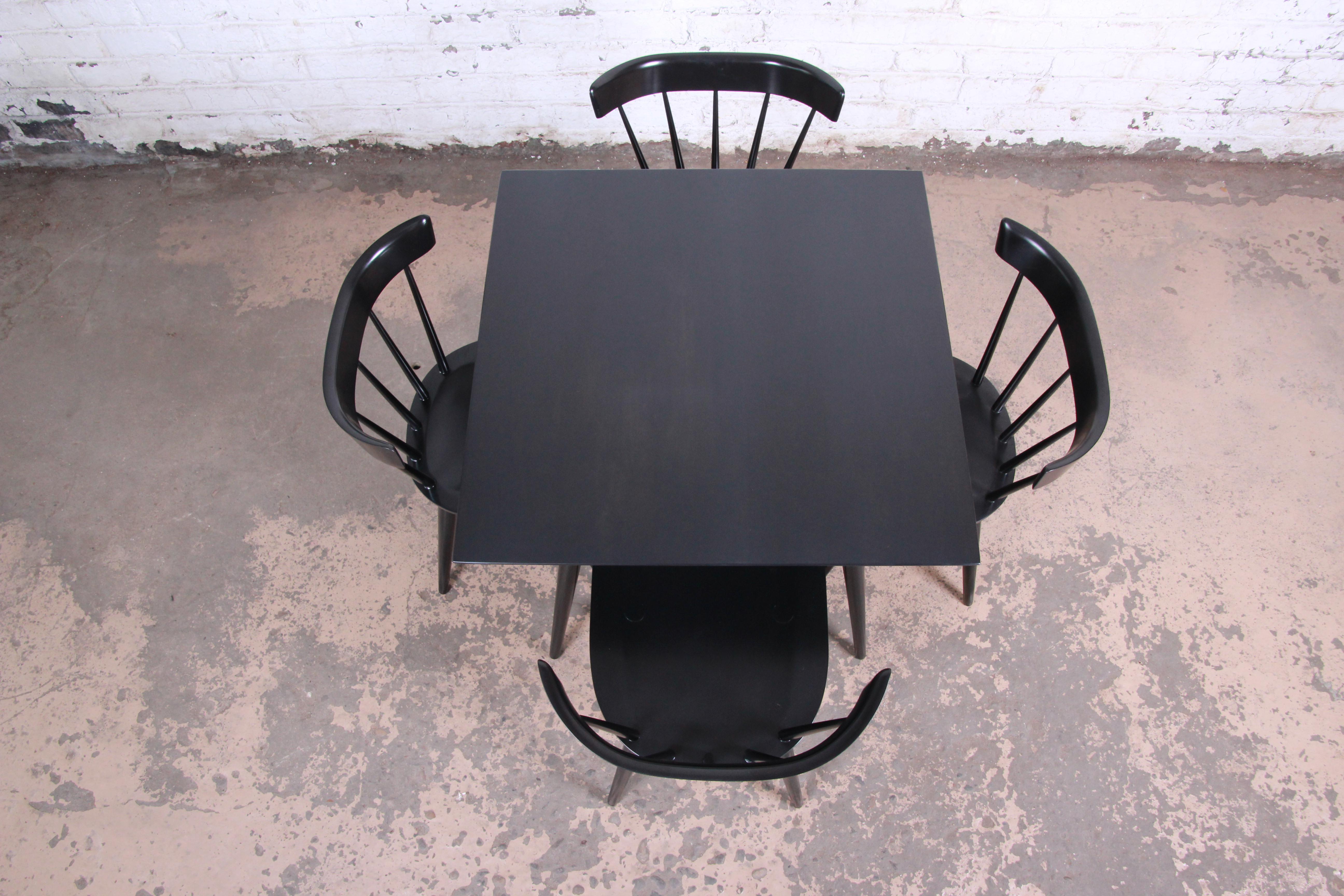 Paul McCobb Planner Group Ebonized Dinette Set, Newly Restored In Good Condition In South Bend, IN
