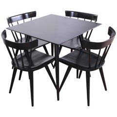 Paul McCobb Planner Group Ebonized Dinette Set, Newly Restored