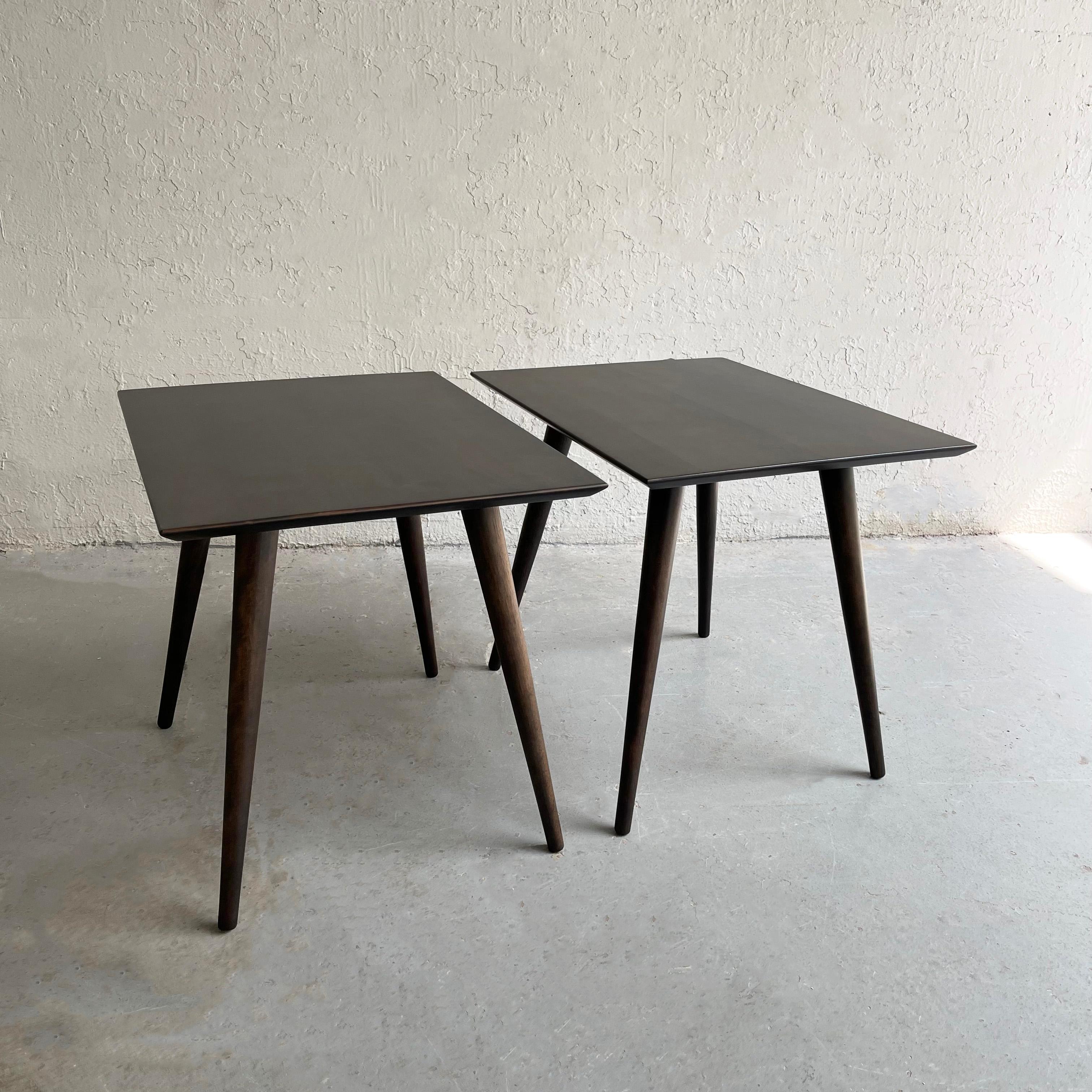 Paul McCobb Planner Group Ebonized Maple Side End Tables 1