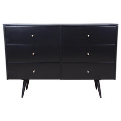Paul McCobb Planner Group Ebonized Six-Drawer Dresser, Newly Restored