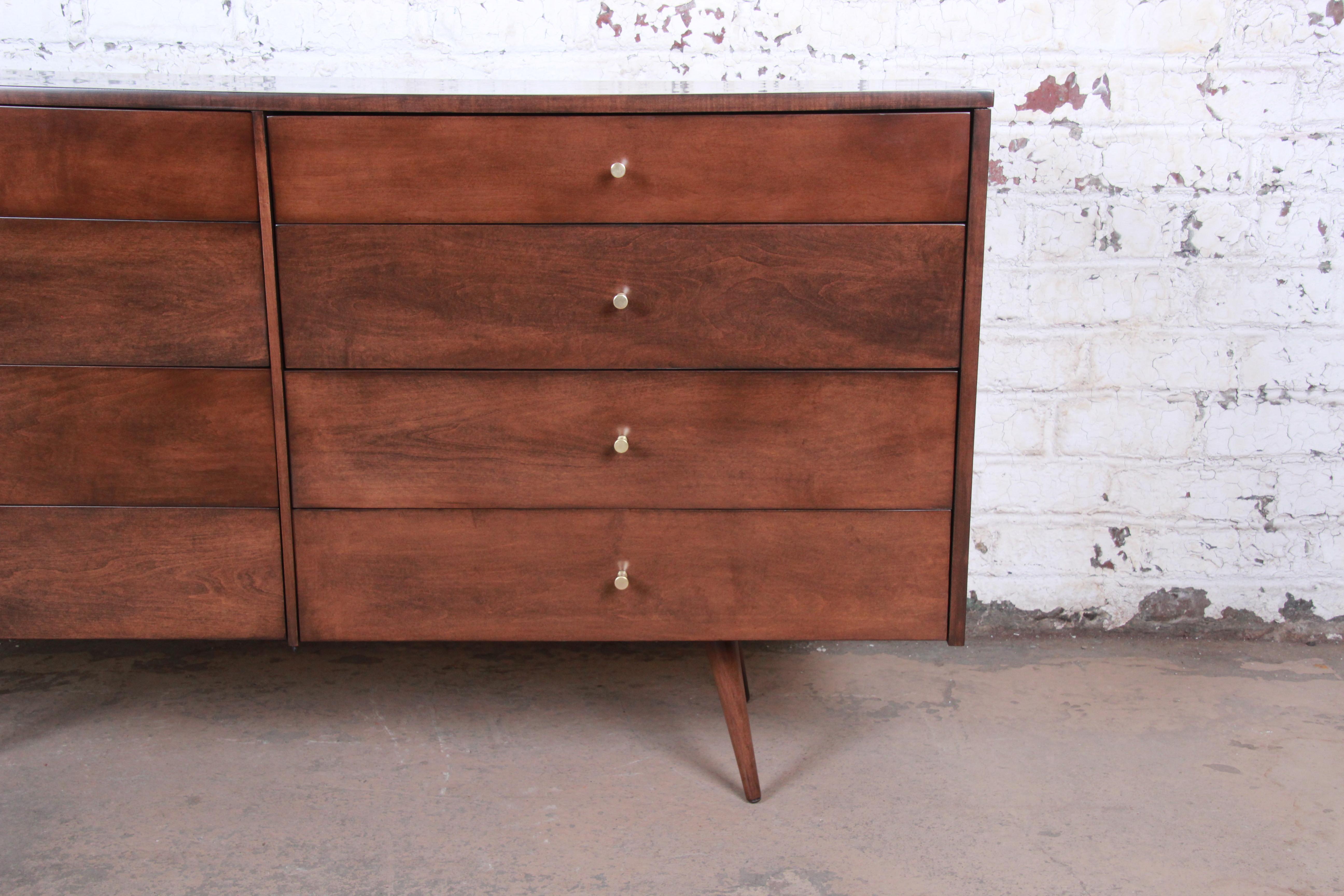Paul McCobb Planner Group Eight-Drawer Dresser or Credenza, Newly Restored 4