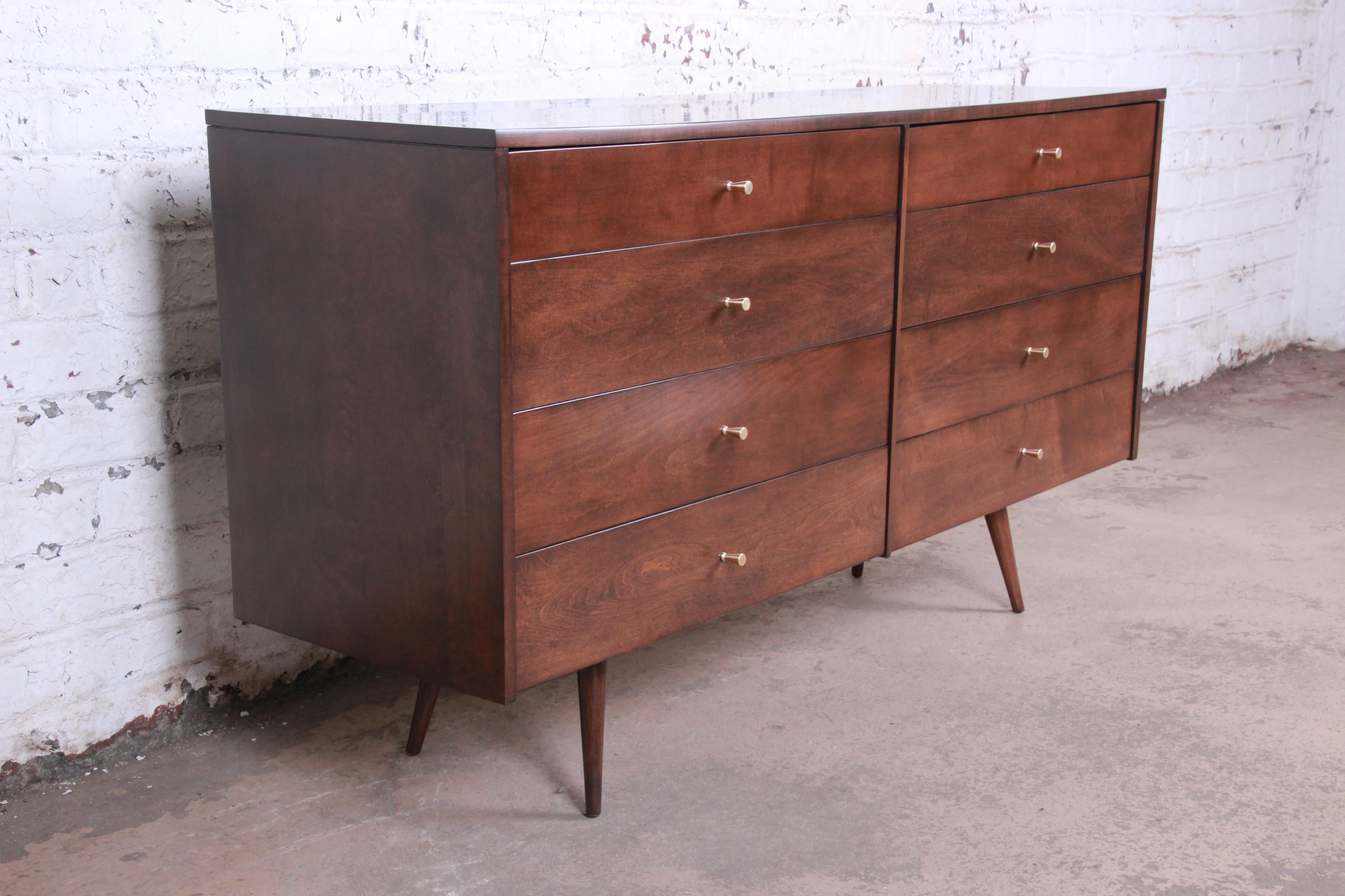 Paul McCobb Planner Group Eight-Drawer Dresser or Credenza, Newly Restored In Good Condition In South Bend, IN