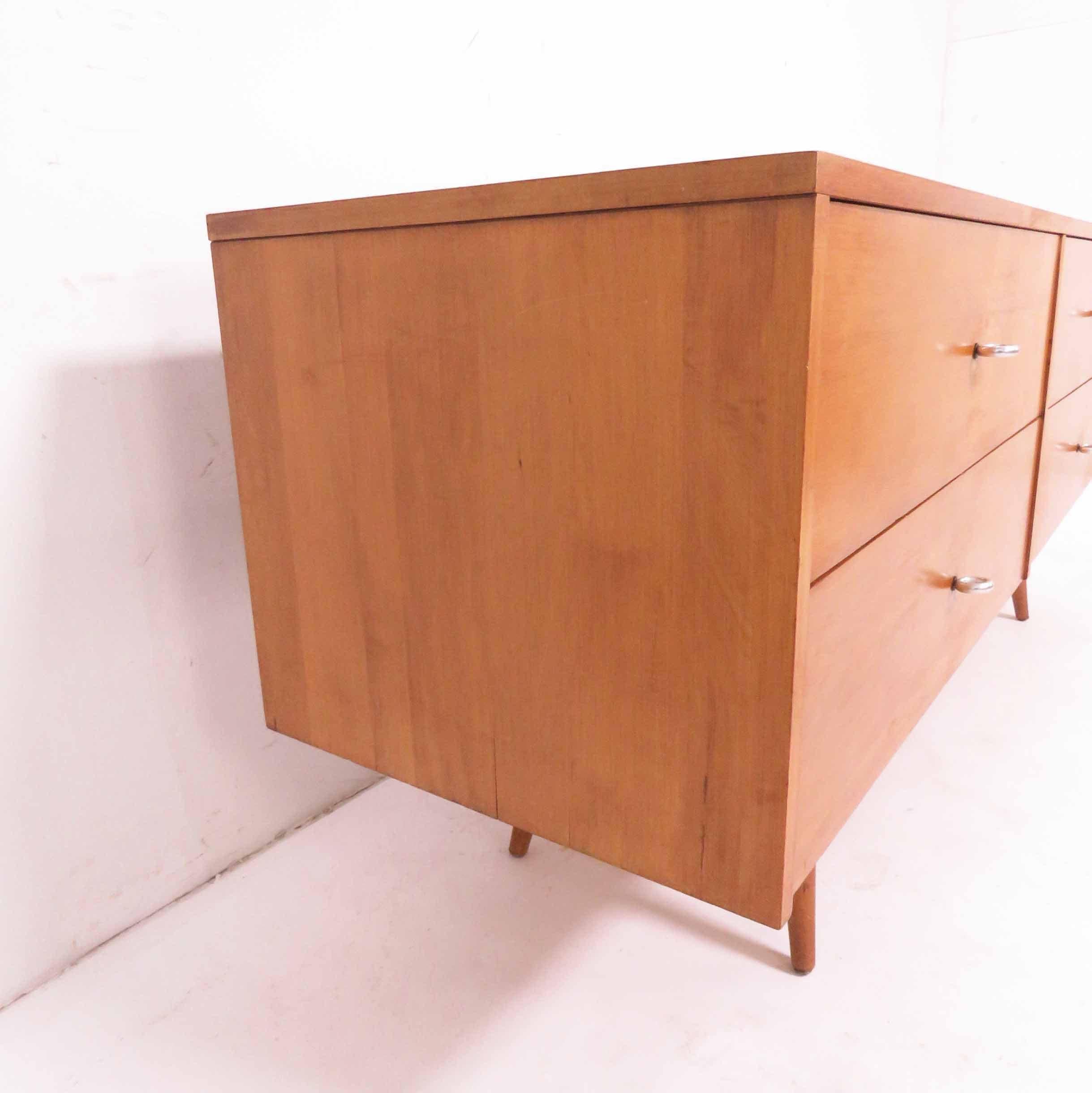 Aluminum Paul McCobb Planner Group Four Drawer Dresser, circa 1950s