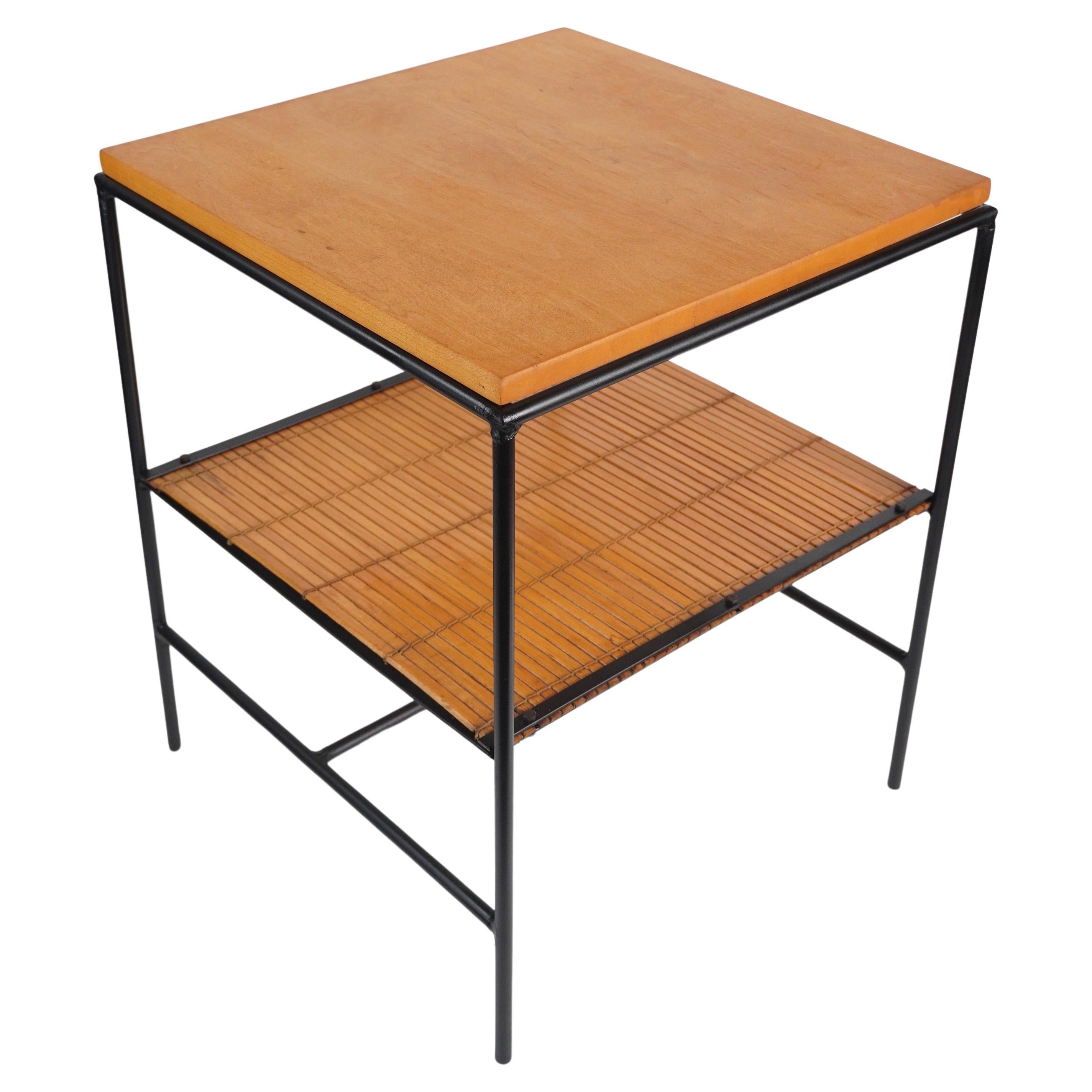 Paul McCobb Planner Group, Iron, Bamboo and Maple Side Table