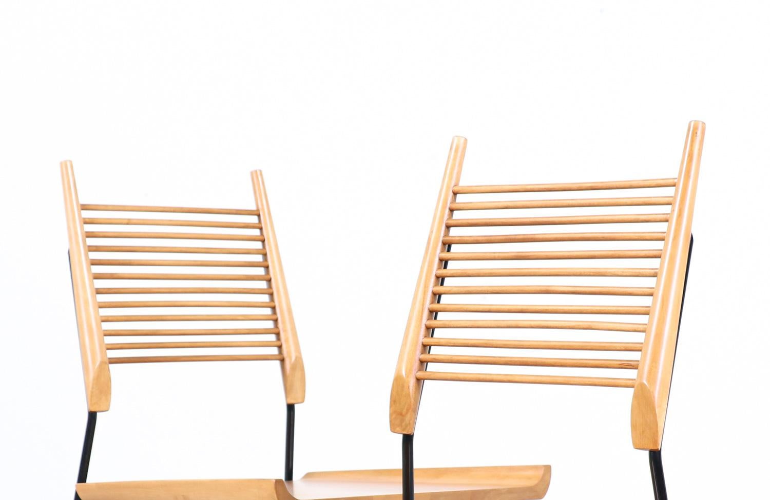 Paul McCobb chaises à manger en fer et en érable Planner Group pour Winchendon Furniture en vente 1