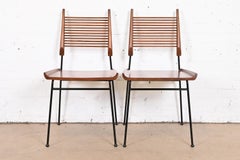 Paul McCobb Planner Group Maple and Iron "Shovel" Side Chairs, Fully Restored